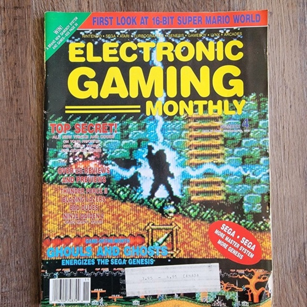 Electronic Gaming Monthly Magazine Volume 1 Issue Number 4 *RARE* Nov 1989 HTF